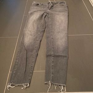 Mavi gray frayed skinny jeans size ~25